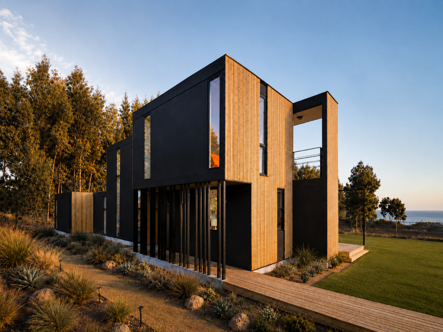 Casa SIP — detalle de encuentro entre paneles SIP, arquitecto Alejandro Soffia